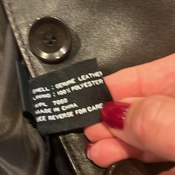 Jones New York Leather Jacket in Medium - Picture 3 of 3